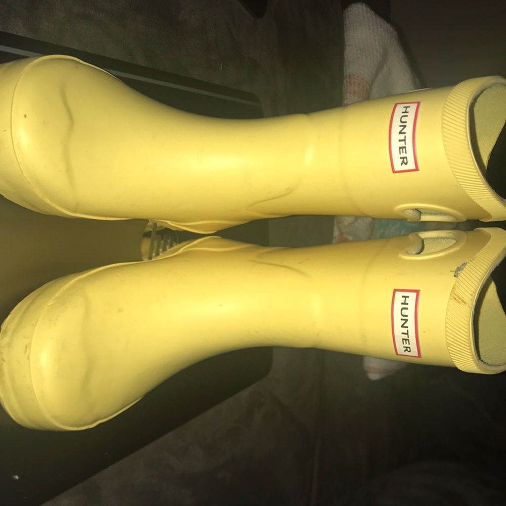 Yellow Hunter boots
